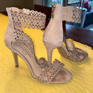 Jessica Simpson high heels in cream